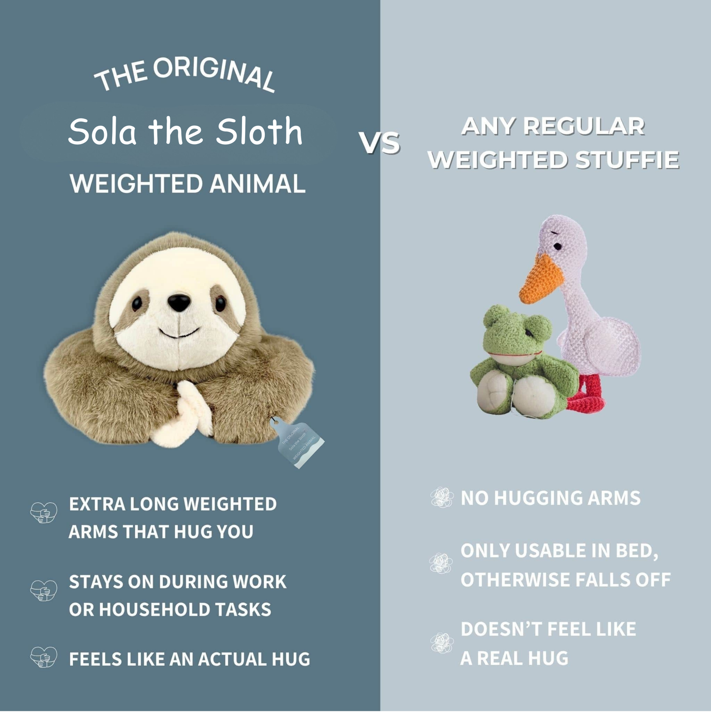 Sola the Sloth Weighted Animal